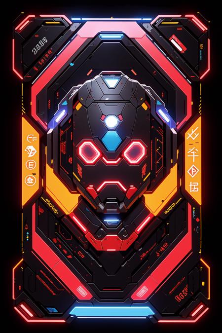 15984-762222472-concept art, game cards, sci-fi style cards, relief, science_fiction, no_humans, robot, solo, mecha, glow, black_background, por.png